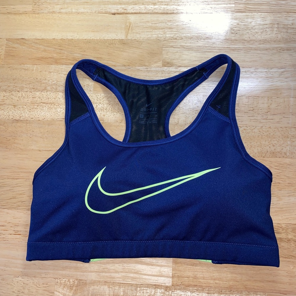 Nike blue sports bra